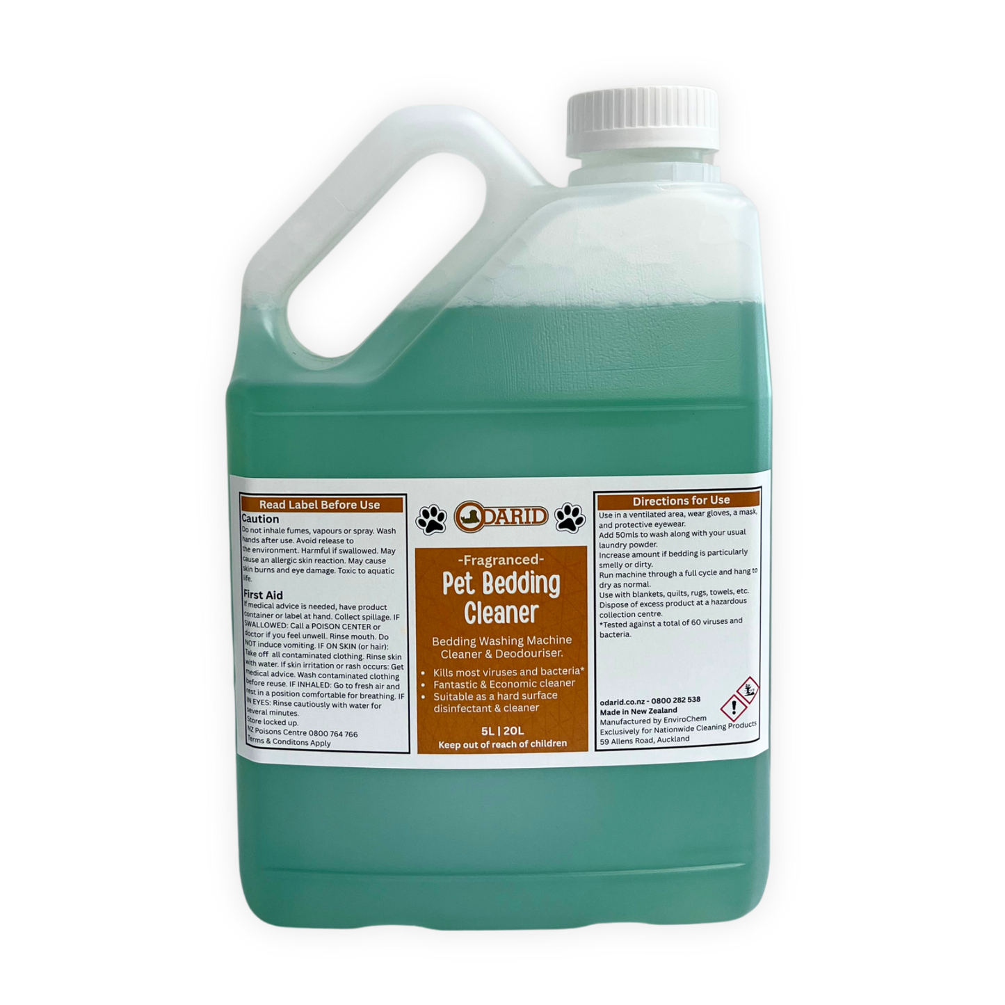 Odarid Pet Bedding Cleaner & Deodouriser Floral Fragrance 2 Litre Bottle