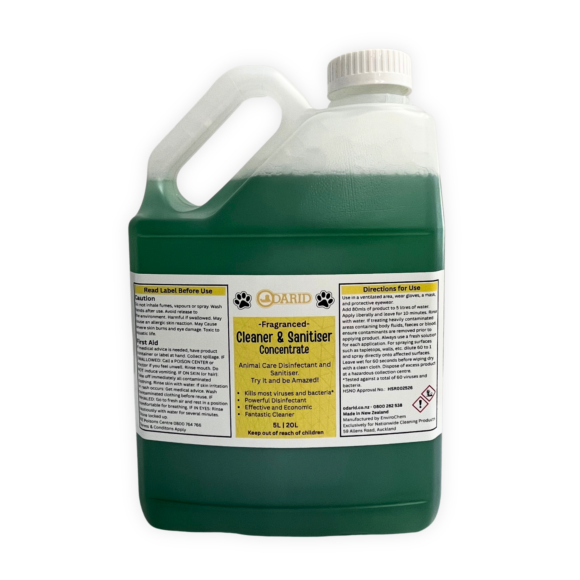 Odarid Cleaner & Sanitiser Disinfectant Concentrate Fragranced 2 Litre Bottle