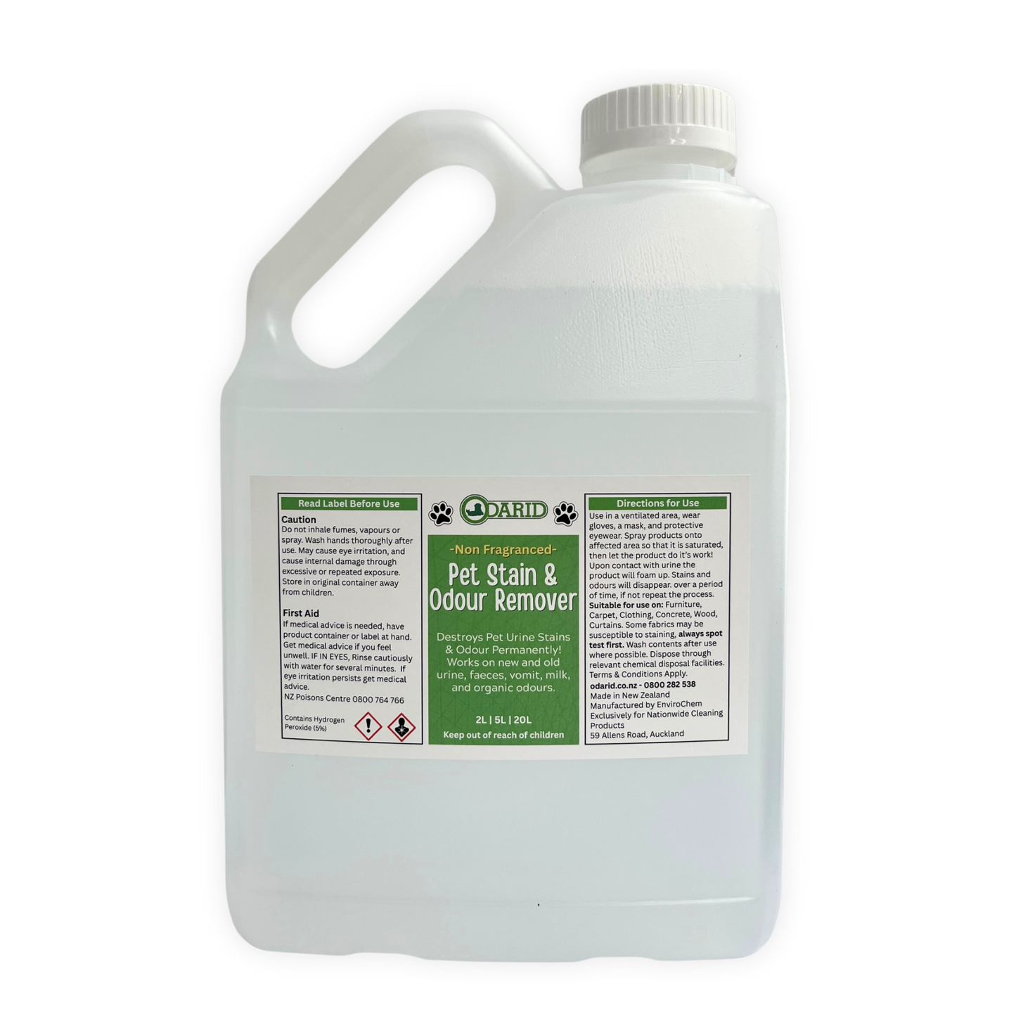 ODARID Pet Stain & Odour Remover Non Fragranced 2 Litre bottle